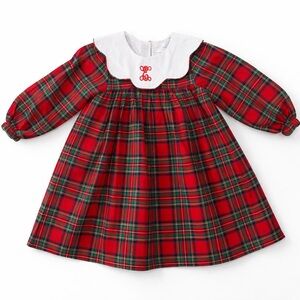 NWT Cecil & Lou Plaid Scalloped Collar Dress - Size 4T